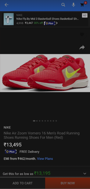 Product Gallery of an eCommerce App