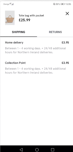 Delivery/ Shipping Options